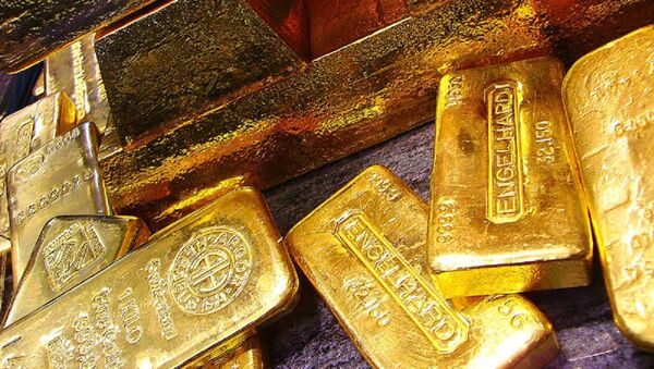 Lingots d'or de la Banque nationale de Pologne (archive photo) - Sputnik Afrique