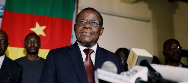 Maurice Kamto annonce au cours d'une conférence au siège de son parti à Yaoundé le 25 novembre 2019 qu'il ne participera pas aux élections locales de 2020. - Sputnik Afrique