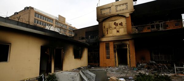 Consulat iranien incendié à Nadjaf, 28 novembre 2019 Consulat iranien incendié à Nadjaf, 28 novembre 2019 - Sputnik Afrique