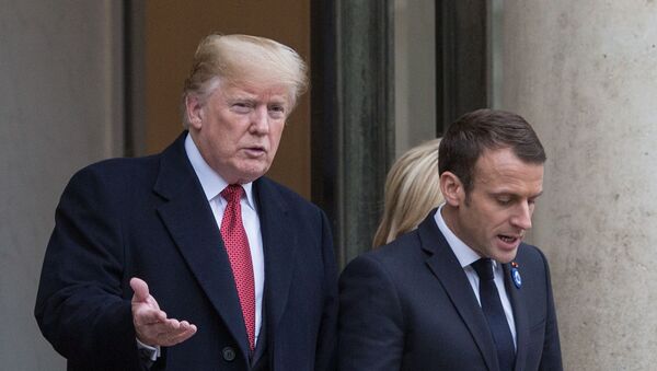 Donald Trump et Emmanuel Macron  - Sputnik Afrique