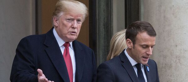Donald Trump et Emmanuel Macron  - Sputnik Afrique