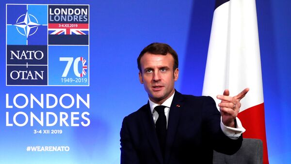 Emmanuel Macron lors du sommet du 70e anniversaire de l'Otan à Londres - Sputnik Afrique