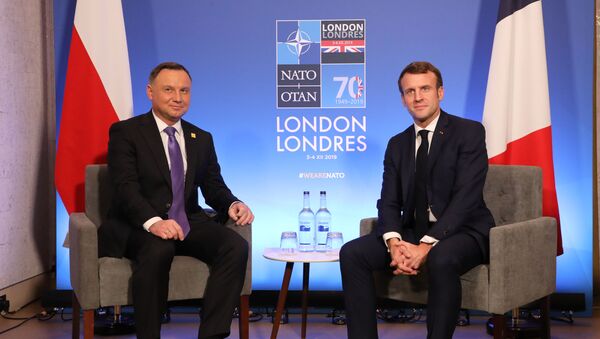 Andrzej Duda et Emmanuel Macron en marge du sommet de l'Otan à Londres - Sputnik Afrique