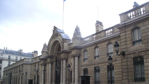 Entrée principale du Palais de l'Elysée à Paris - VIIIe arrondissement - Rue du Faubourg Saint-Honoré. - Sputnik Afrique