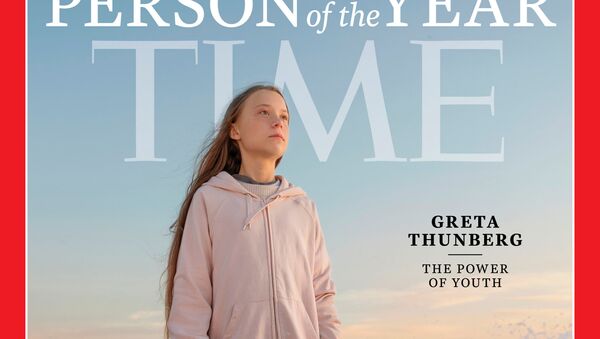 Greta Thunberg à la Une du magazine Time - Sputnik Afrique