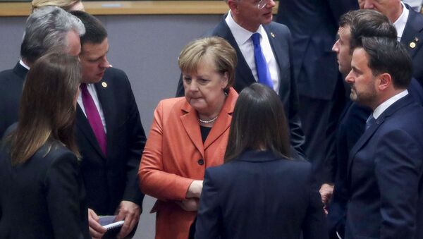 Angela Merkel au cours d'un sommet européen à Bruxelles - Sputnik Afrique