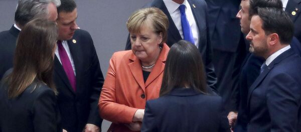 Angela Merkel au cours d'un sommet européen à Bruxelles - Sputnik Afrique