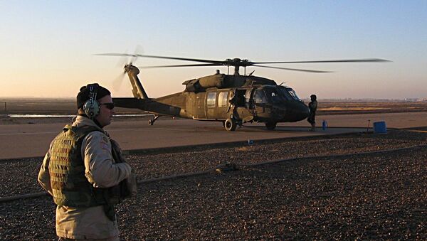 Un hélicoptère américain à la base aérienne de Balad, en Irak (photo d'archives) - Sputnik Afrique
