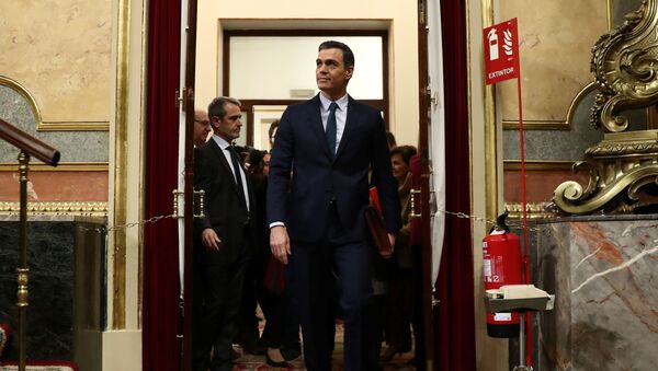 Pedro Sánchez llega a la votación de su investidura - Sputnik Afrique