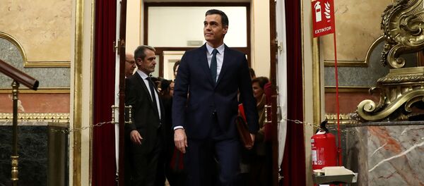 Pedro Sánchez llega a la votación de su investidura - Sputnik Afrique