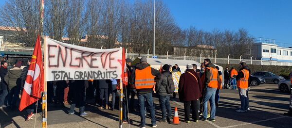 Raffinerie de Grandpuits en grève, 6 janvier 2020 - Sputnik Afrique