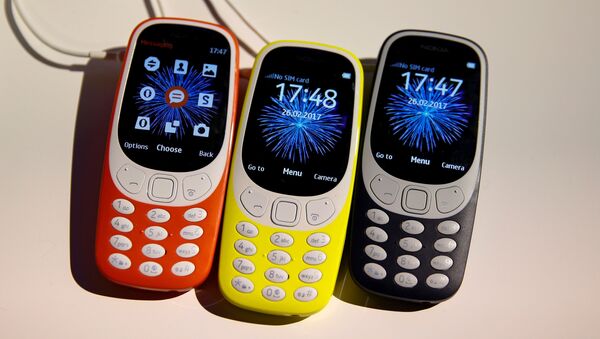 Nokia 3310 devices are displayed after their presentation ceremony at Mobile World Congress in Barcelona, Spain, February 26, 2017. - Sputnik Afrique