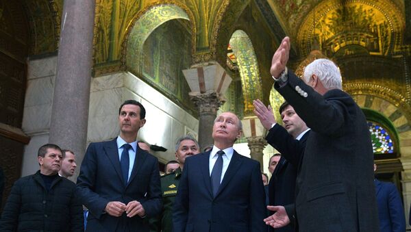 Vladimir Poutine en visite à Damas le 7 janvier 2020 - Sputnik Afrique
