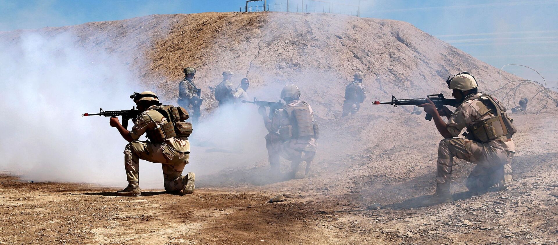 Les forces australiennes et néo-zélandaises de la coalition participent à une mission de formation avec des soldats de l'armée irakienne, en Irak. Avril 2019 - Sputnik Afrique, 1920, 04.12.2020