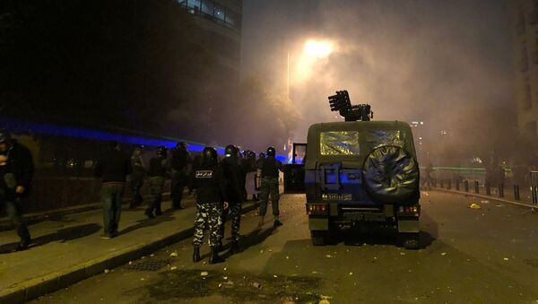 La police lors d'affrontements au centre de Beyrouth, le 18 janvier 2020 - Sputnik Afrique