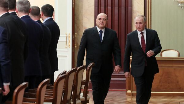 Vladimir Poutine et Mikhail Michoustine - Sputnik Afrique