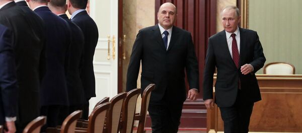 Vladimir Poutine et Mikhail Michoustine - Sputnik Afrique