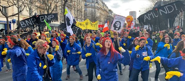 Manifestation intersyndicale contre la réforme des retraites à Paris, le 29 janvier - Sputnik Afrique