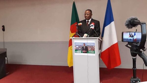 Maurice Kamto à Paris lors de la conférence de presse qu'il a donnée le 30 janvier 2020. - Sputnik Afrique