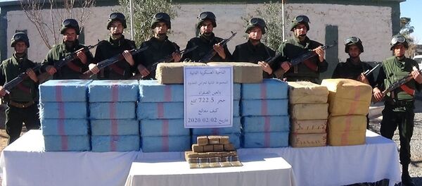 Des garde-frontières ont saisi le 02 février 2020 à Nâama 722,5 kilogrammes de résine de cannabis - Sputnik Afrique