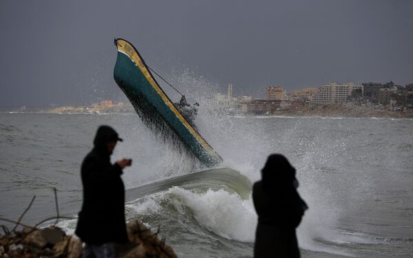 Des pêcheurs palestiniens à Gaza. - Sputnik Afrique