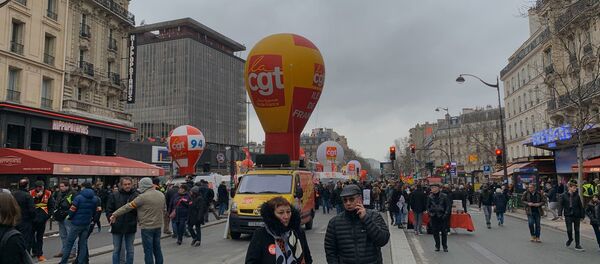 Manifestation contre la réforme des retraites à Paris, 20 février 2020 Manifestation contre la réforme des retraites à Paris, 20 février 2020 - Sputnik Afrique