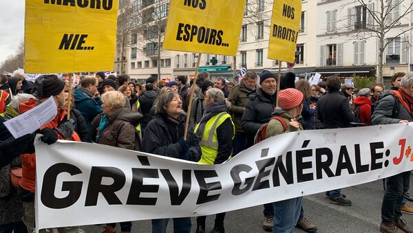 Manifestation contre la réforme des retraites à Paris, 20 février 2020 - Sputnik Afrique