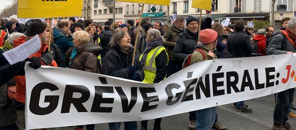 Manifestation contre la réforme des retraites à Paris, 20 février 2020 - Sputnik Afrique