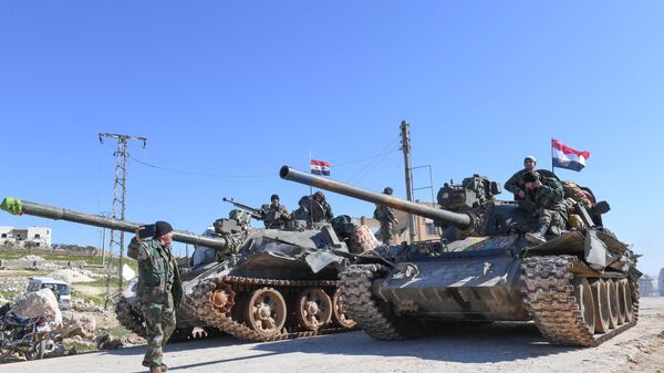 Des chars de l'armée syrienne dans le gouvernorat d'Alep (archive photo) - Sputnik Afrique