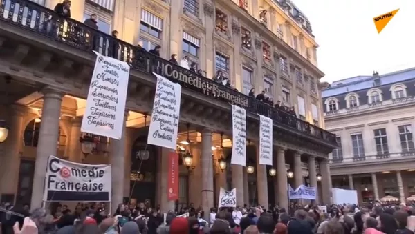 Réforme des retraites: rassemblement des employés de l'Opéra de Paris et de la Comédie-Française près de l'Opéra - Sputnik Afrique