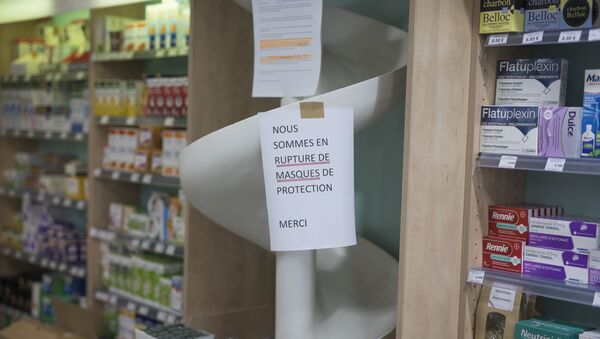Une pharmacie à Marseille pendant l’épidémie de coronavirus - Sputnik Afrique