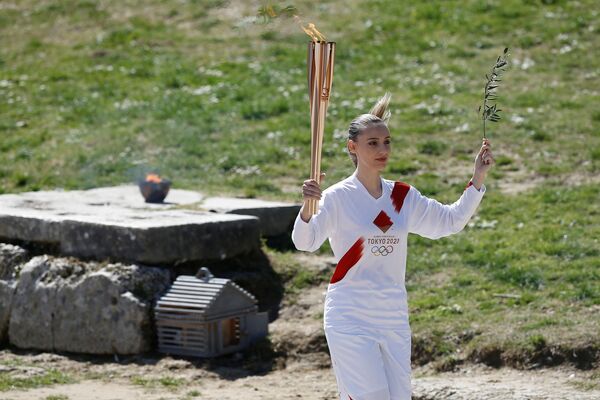 La cérémonie d’allumage de la flamme olympique en Grèce
 - Sputnik Afrique