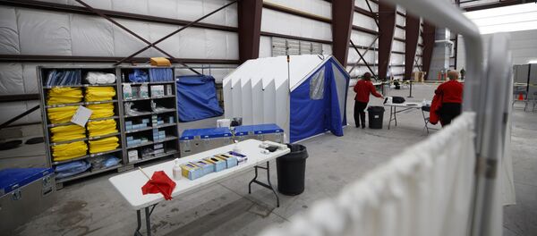 Zone d'examen avant quarantaine à l'aéroport de Trenton, Canada. - Sputnik Afrique