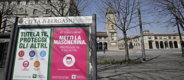 La ville italienne de Bergamo pendant la pandémie de coronavirus (archive photo) - Sputnik Afrique