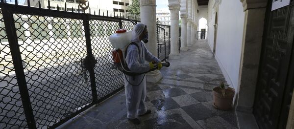 Désinfection contre le Covid-19 à Alger Désinfection contre le Covid-19 à Alger - Sputnik Afrique