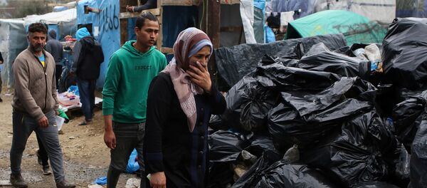 Le camp de Moria, sur l'île grecque de Lesbos, le 9 mars 2020. - Sputnik Afrique