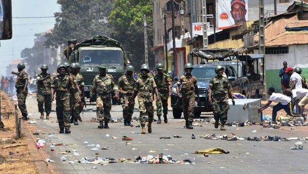 L'armée dans les rues de Conakry le 22 mars 2020. - Sputnik Afrique