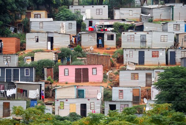 Des logements d'Umlazi près de Durban pendant le confinement à cause de la pandémie de coronavirus en Afrique du Sud - Sputnik Afrique