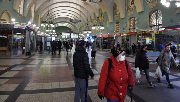 Gare de Kazan à Moscou, 5 avril 2020 - Sputnik Afrique
