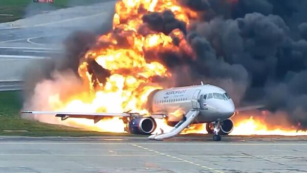 Crash du Sukhoi Superjet de la compagnie russe Aeroflot à Moscou, 5 mai 2019 - Sputnik Afrique