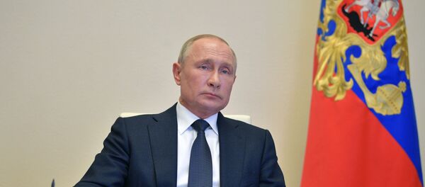 Vladimir Poutine lors de la visioconférence avec les chefs des régions, 28 avril 2020 - Sputnik Afrique