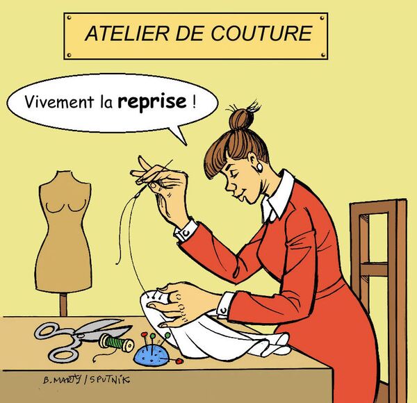 Une boutique de tissus africains offre des masques aux Parisiens - vidéo - Sputnik Afrique