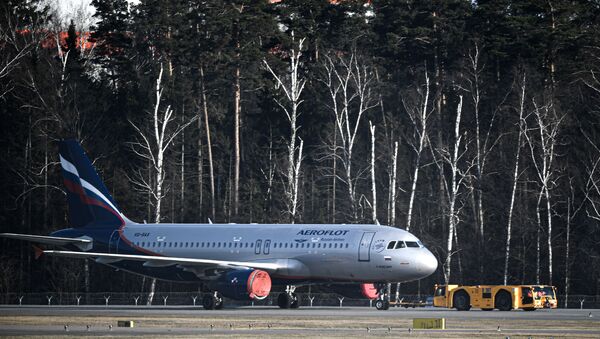 Un Airbus A-320 d'Aeroflot à l'aéroport Cheremetievo de Moscou - Sputnik Afrique