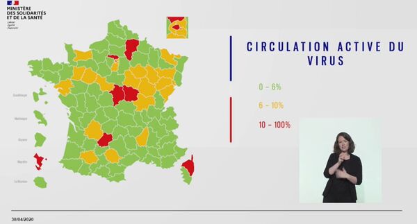 Retrouvez votre département: Olivier Véran présente des cartes de déconfinement Retrouvez votre département: Olivier Véran présente des cartes de déconfinement - Sputnik Afrique