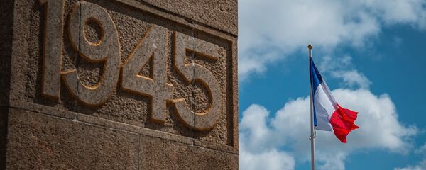 Monument avec la date de la fin de la Seconde guerre mondiale Monument avec la date de la fin de la Seconde guerre mondiale - Sputnik Afrique