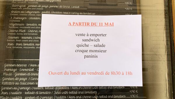 Paris lors du confinement, horaires d'ouverture d'un café, 5 mai 2020 - Sputnik Afrique
