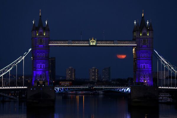 La lune des fleurs au-dessus du Tower Bridge de Londres. - Sputnik Afrique