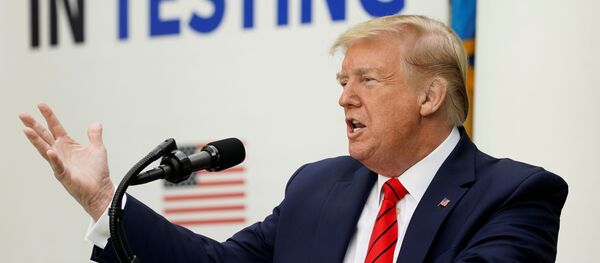 Donald Trump à une conférence de presse, le 11 mai 2020, dans la roseraie de la Maison-Blanche - Sputnik Afrique