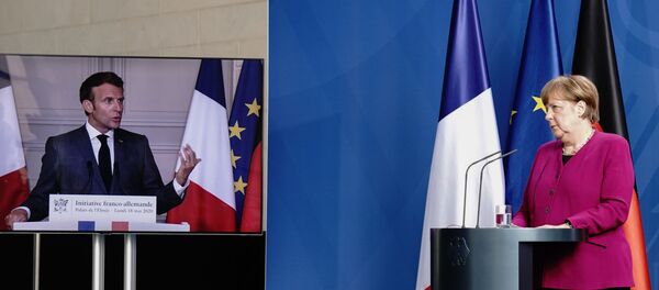 Angela Merkel et Emmanuel Macron - Sputnik Afrique