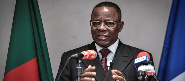 Maurice Kamto, leader de l'opposition camerounaise, lors d'une conférence de presse à Paris le 30 janvier 2020. - Sputnik Afrique